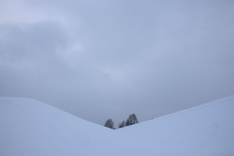 ... like footsteps in the [soft] snow