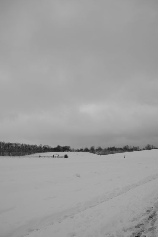 ... like footsteps in the [soft] snow